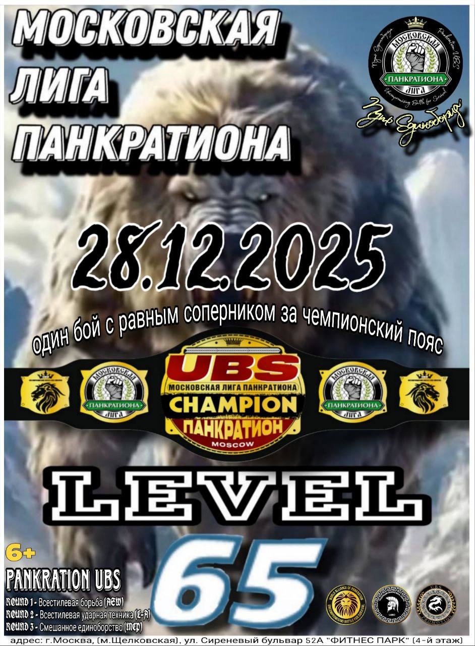 Афиша турнира LEVEL 65